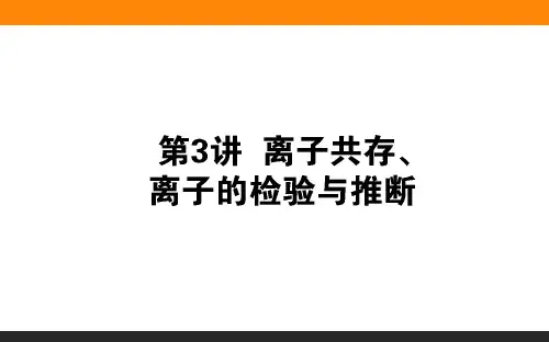 离子共存、离子的检验与推断课件(43张)