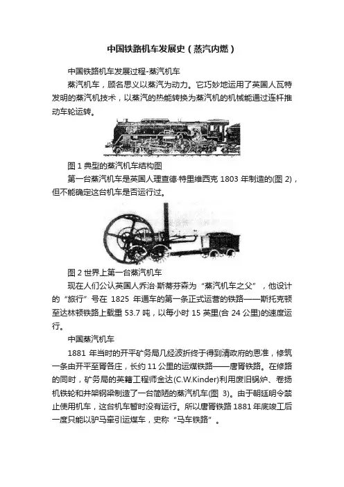 中国铁路机车发展史（蒸汽内燃）