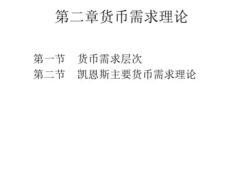 货币需求理论