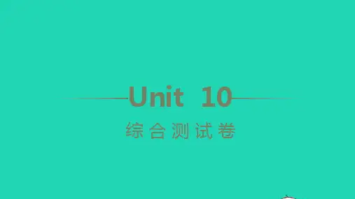 九年级英语全册Unit10综合测试人教版