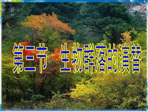 人教版高中生物必修三第4章第4节 群落的演替  课件(共31张PPT)[优秀课件资料]
