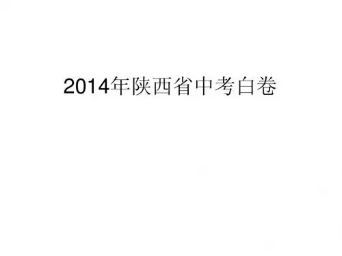 2014年陕西省中考白卷