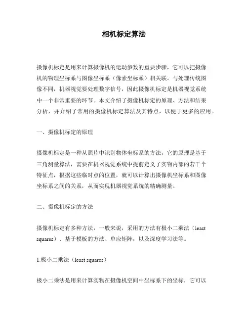 相机标定算法