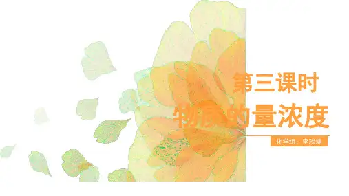 物质的量-完美PPT课件人教版3