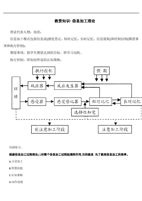 教资知识-信息加工理论