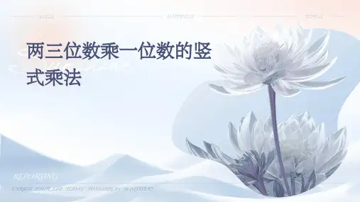 两三位数乘一位数的竖式乘法