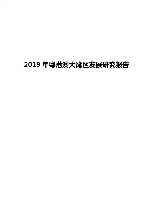 粤港澳大湾区发展研究报告
