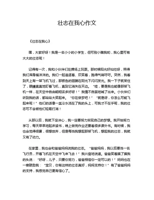 壮志在我心作文