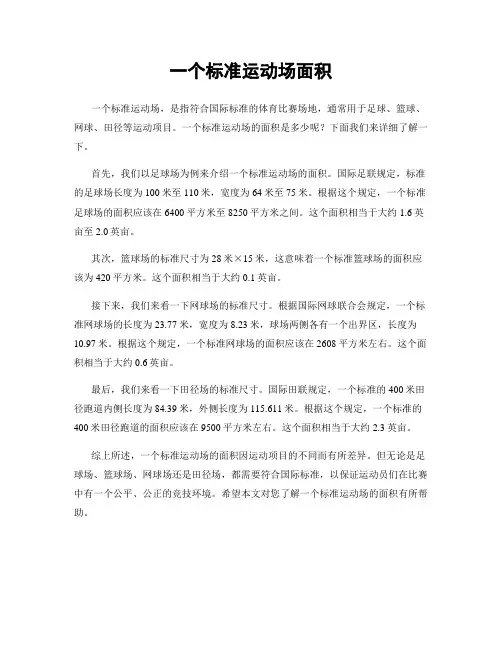 一个标准运动场面积