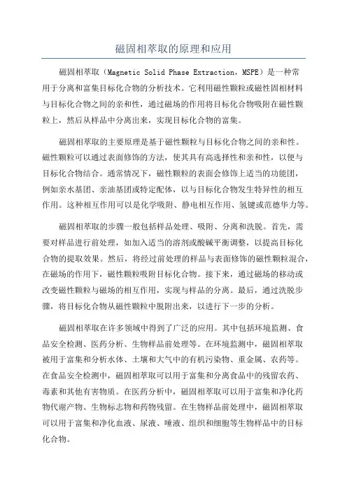 磁固相萃取的原理和应用
