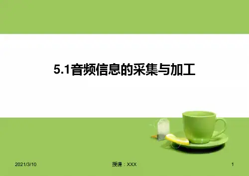 音频视频信息的采集与加工PPT参考