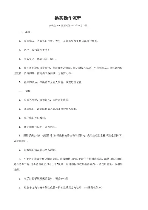 换药操作流程
