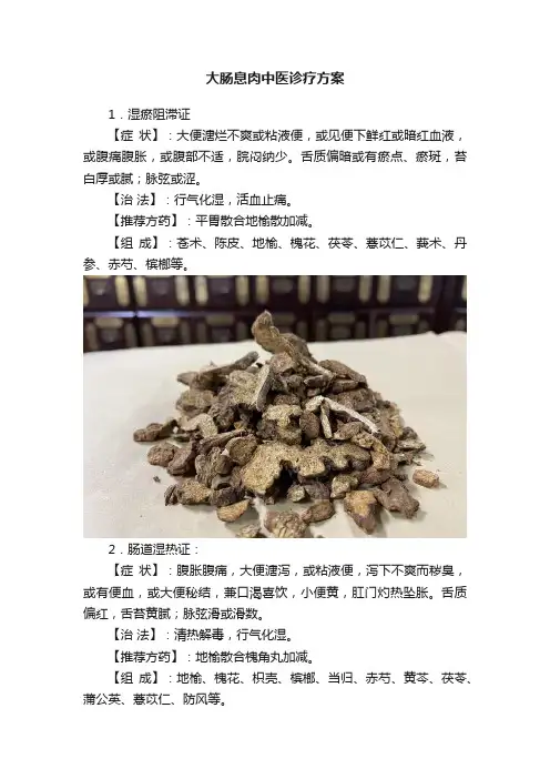 大肠息肉中医诊疗方案