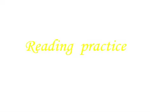 高考英语reading--practice