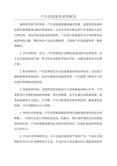 产后盆底康复流程解读