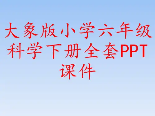 大象版小学六年级科学下册全套PPT课件