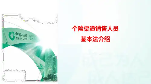 国寿个险渠道销售人员基本法介绍110页