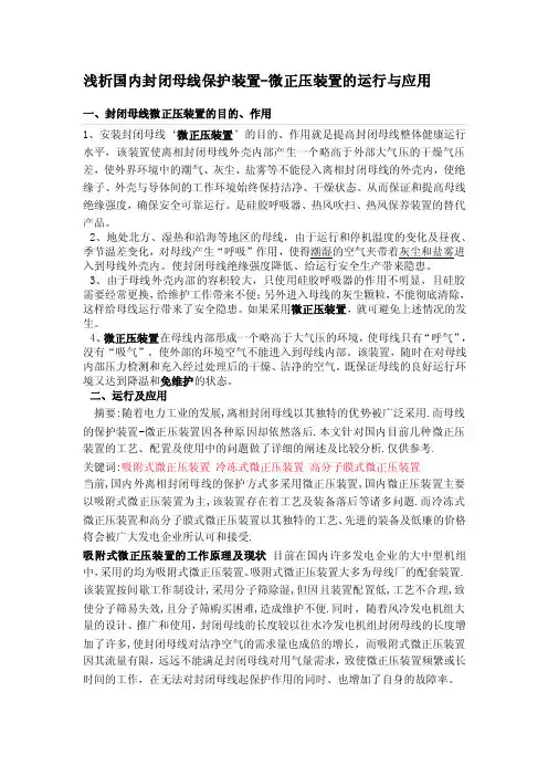 封母微正压装置的运行与应用.doc