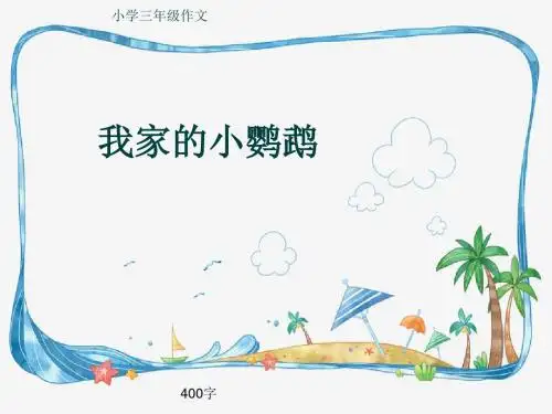 小学三年级作文《我家的小鹦鹉》400字(共7页PPT)