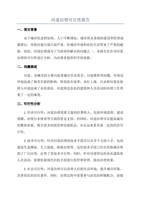 河道治理可行性报告