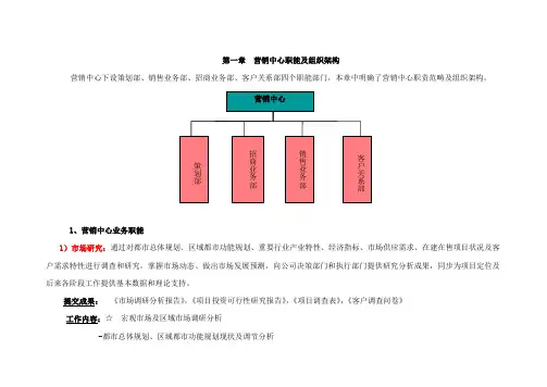 营销中心职能及组织架构样本