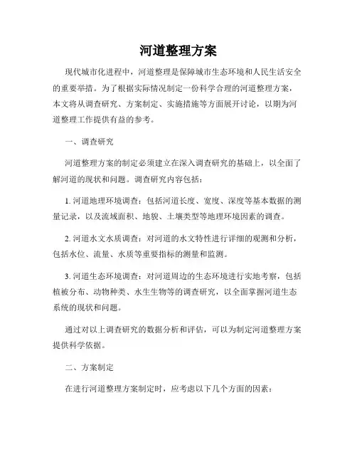 河道整理方案