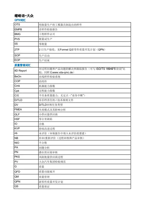 缩略语_大众