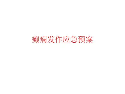 癫痫发作应急预案讲解