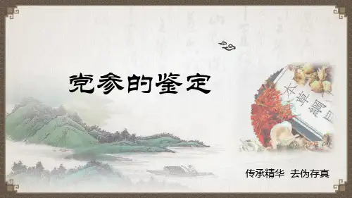中药鉴定技术-党参的鉴定教学课件