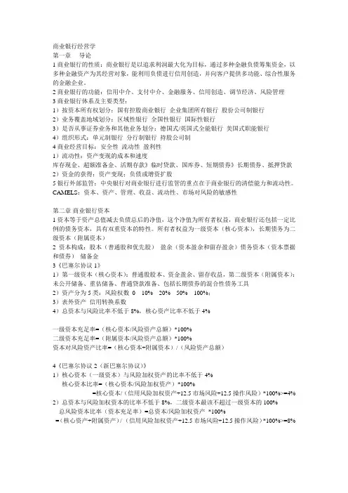 商业银行经营学