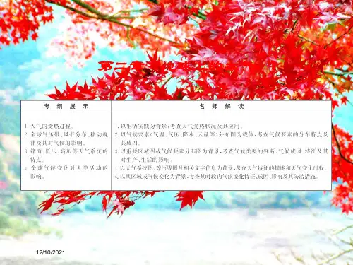 高考地理总复习1冷热不均引起大气运动课件高三全册地理课件_1