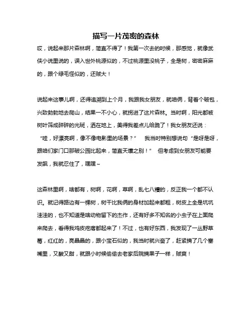 作文《描写一片茂密的森林》