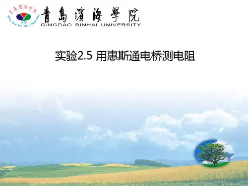 实验25-用惠斯通电桥测电阻