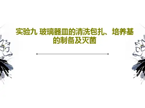 实验九 玻璃器皿的清洗包扎、培养基的制备及灭菌PPT文档共31页