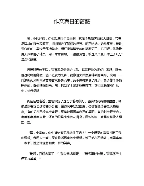 作文夏日的蔷薇
