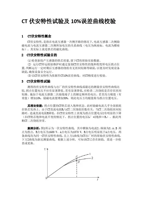 电力系统：CT伏安特性试验及10%误差曲线校验
