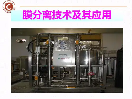 化工原理新型分离技术-膜分离