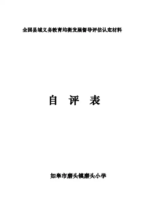 自评表