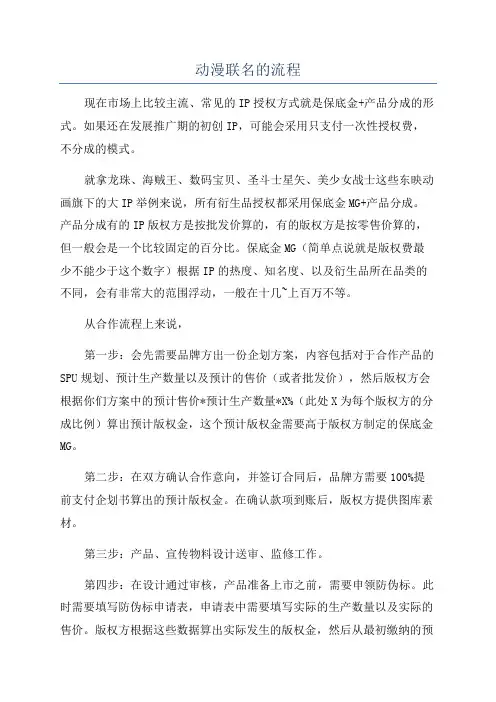 动漫联名的流程