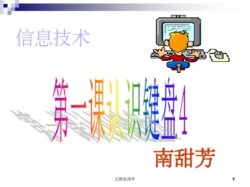 四年级上册信息技术完整-第一课认识键盘4西师大版ppt课件