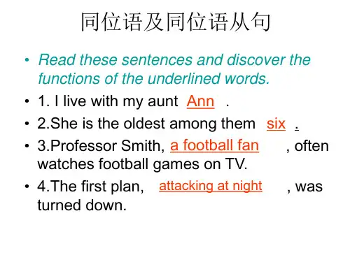 同位语及同位语从