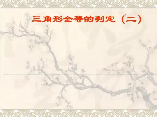 新沪科版数学八年级上册《14.2三角形全等的判定(二)》公开课课件