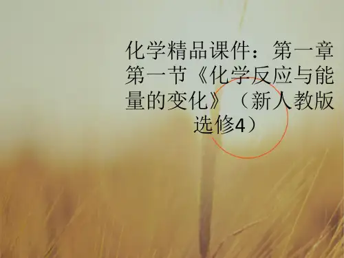 最新-高中化学 第一章第一节《化学反应与能量的变化》课件 新人教版选修4 精品 