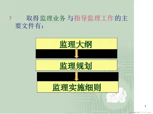 第三章监理规划与监理实施细则