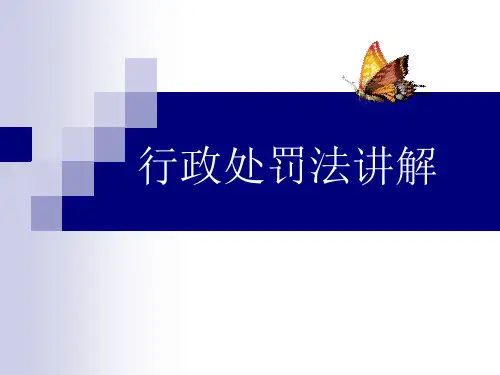 行政处罚法讲解