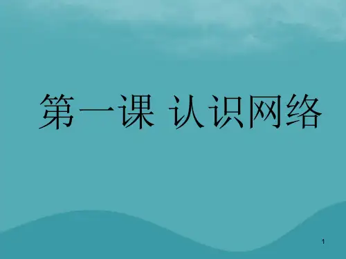 八年级信息技术上册 第一单元 走进网络 第1课《认识网络》课件4 浙教版