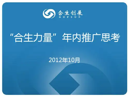 合生力量推广思路