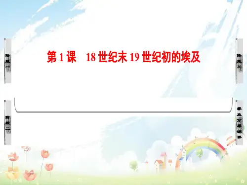 高中历史第6单元穆罕默德•阿里改革第1课18世纪末19世纪初的埃及课件新人教版选修1