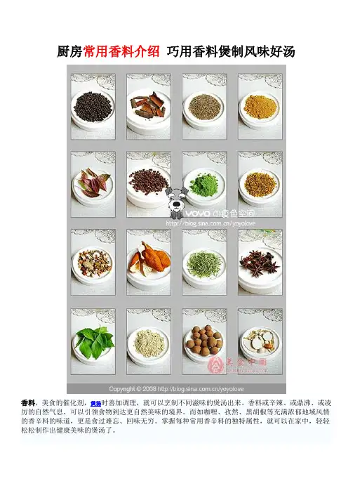厨房常用香料介绍_煲汤