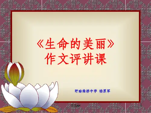 《生命的美丽》作文评讲
